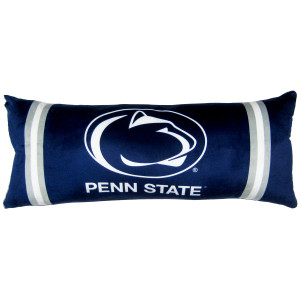 navy body pillow with Penn State, Athletic Logo, and stripes